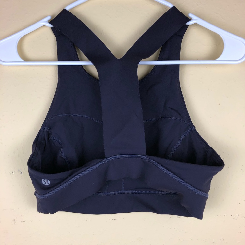 Lululemon Fast & Free Nulux Sports Bra In Black Grape Women’s Size 8 Athleisure - Picture 4 of 6